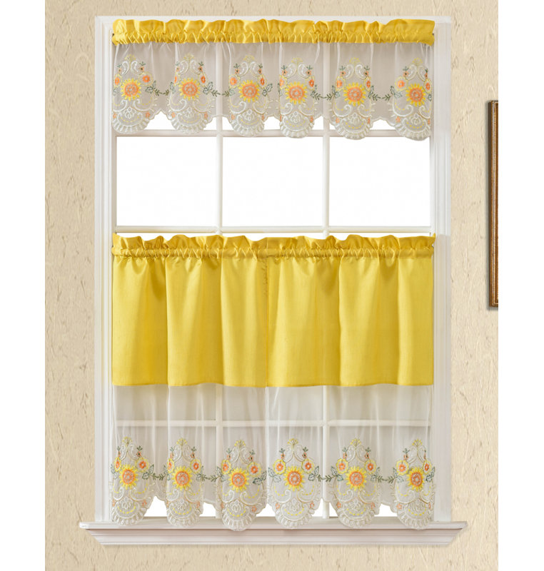 Ophelia & Co. BT606 YELLOW KITCHEN CURTAIN | Wayfair